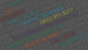 typographic business card template