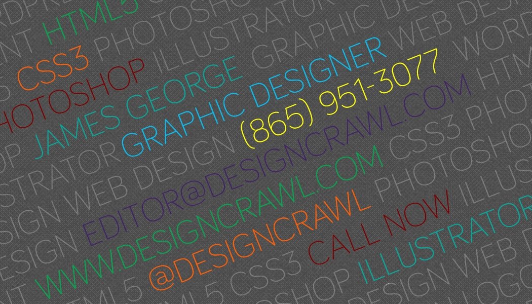 Typographic Business Card Template