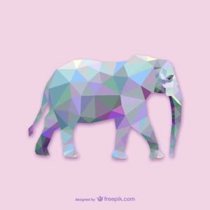 Vector geometric animals: Elephant