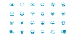 free cloud computing vector icons header