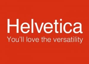 Top 5 fonts: helvetica