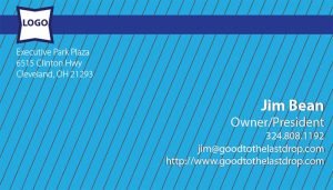 Pinstripe business card templates: Blue info