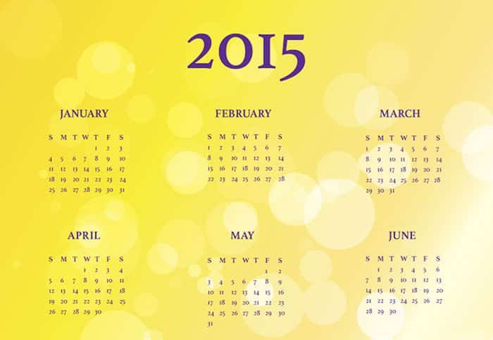 Free 2015 Calendar Template