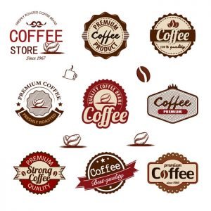 vector coffee badges
