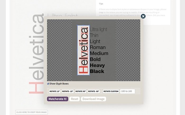 Matcherator Font Identification by FontSquirrel