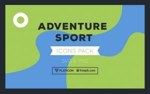adventure sport icons feat