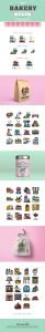 free bakery icon set